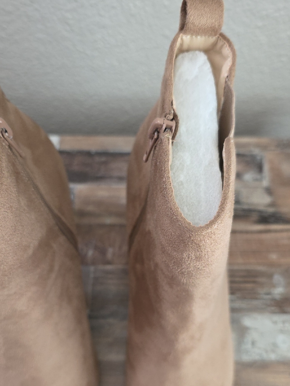 Size 9 Taupe Suede Pointed-Toe Ankle Booties - Picture 4 of 4